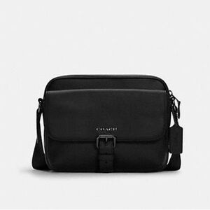 Like-new COACH Hudson Crossbody C5399 Black Leather shoulder bag